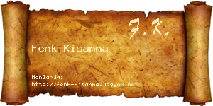 Fenk Kisanna névjegykártya